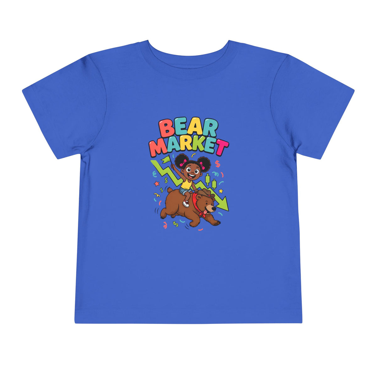 BEAR MARKET. Girls' Toddler Tee | Funny Finance Kids Clothing