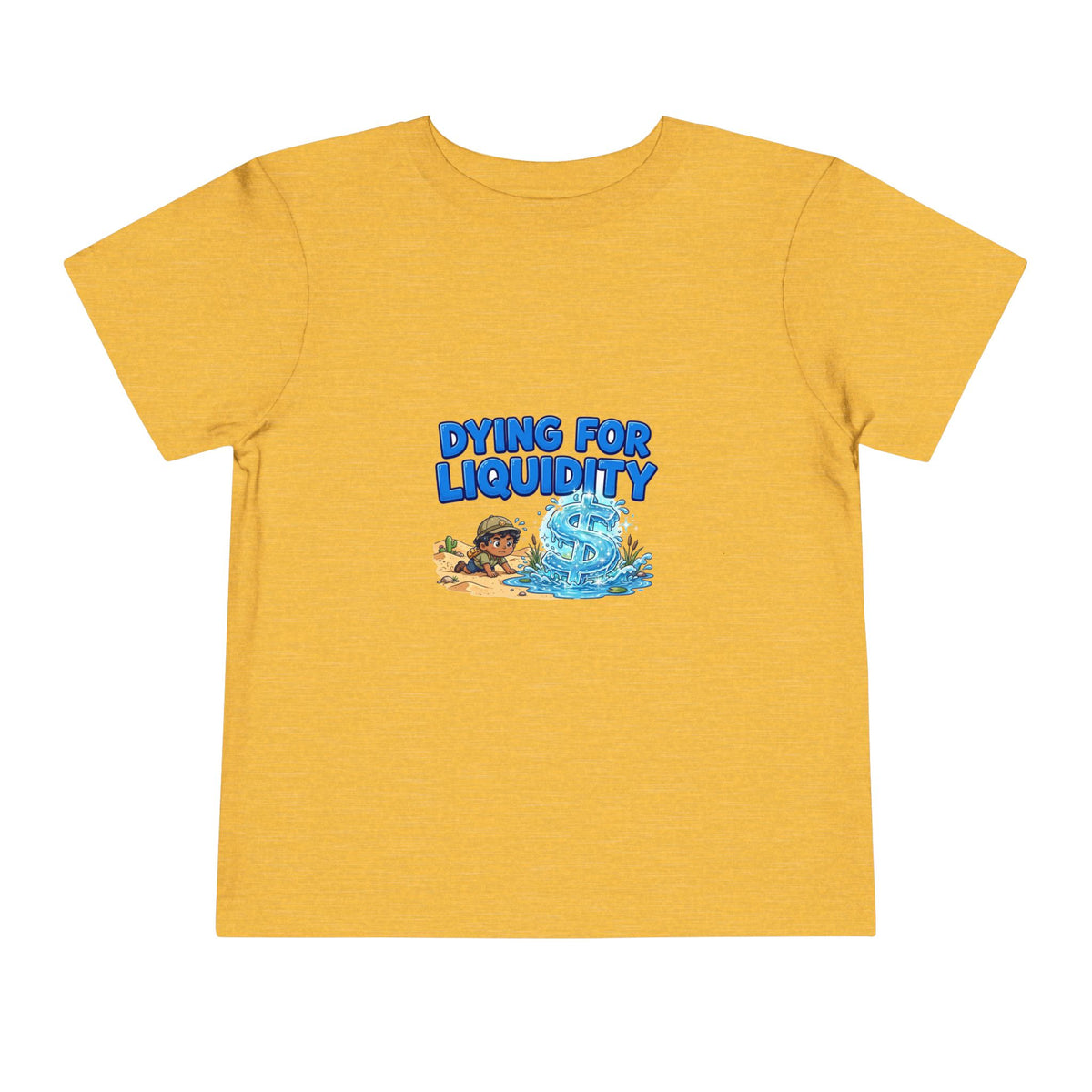 DYING FOR LIQUIDITY. Boys' Toddler Tee | Funny Finance Kids Clothing