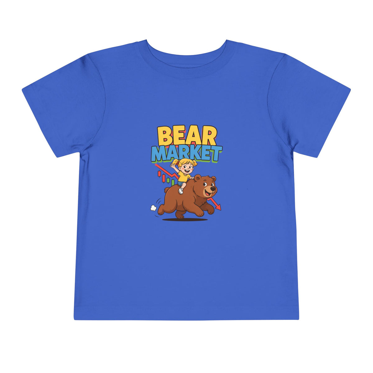 BEAR MARKET. Girls' Toddler Tee | Funny Finance Kids Clothing
