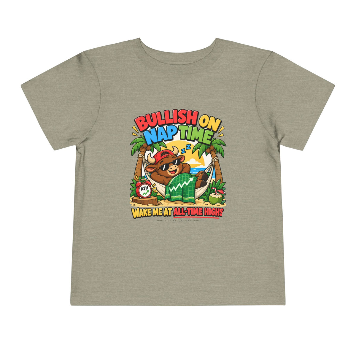 BULL NAP TIME. Toddler Tee | Funny Finance Kids Clothing