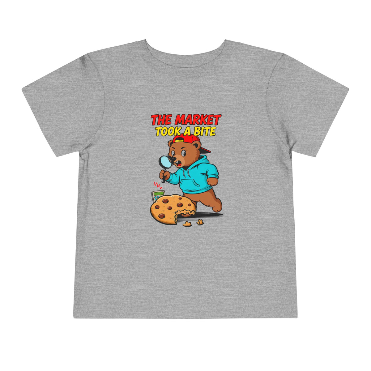 THE MARKET TOOK A BITE. Toddler Tee | Funny Finance Kids Clothing