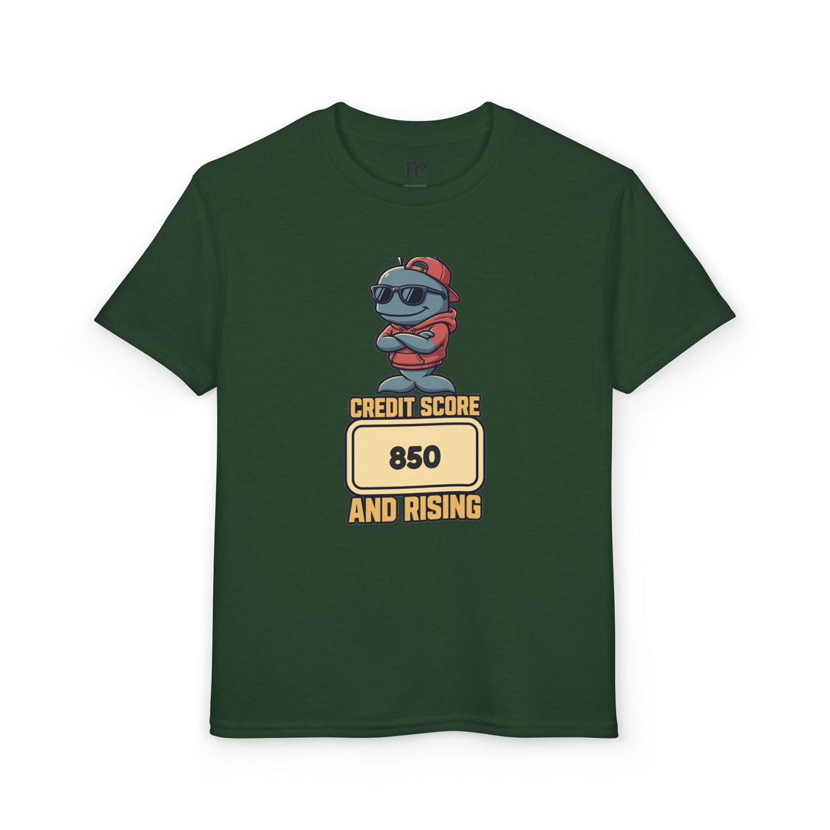 CREDIT SCORE: [SCORE] AND RISING. Youth Tee | Personalized Funny Finance Kids Shirt