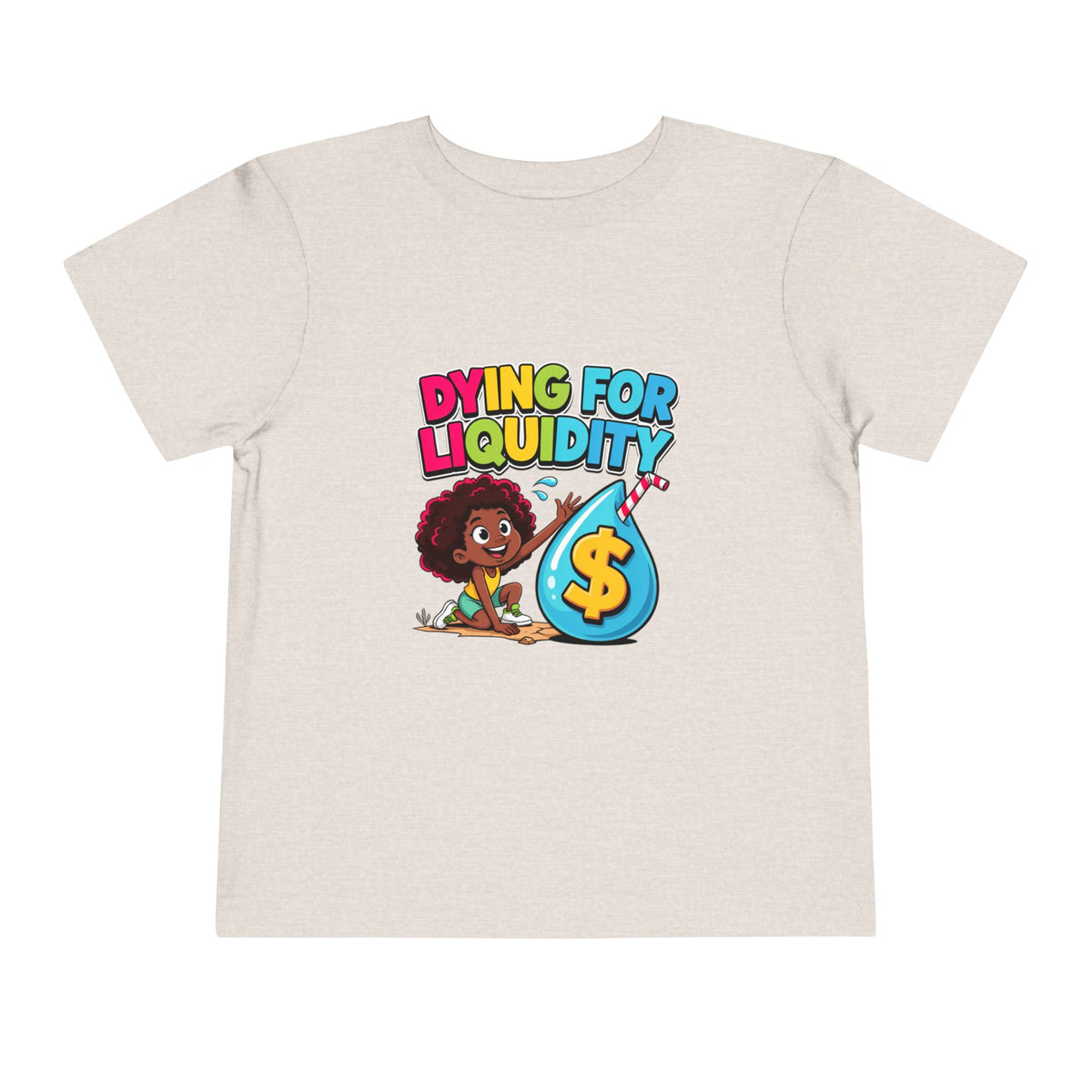 K-SHAPED ECONOMY? I'M STILL ON COLORS AND SHAPES. Girls' Toddler Tee | Funny Finance Kids Clothing