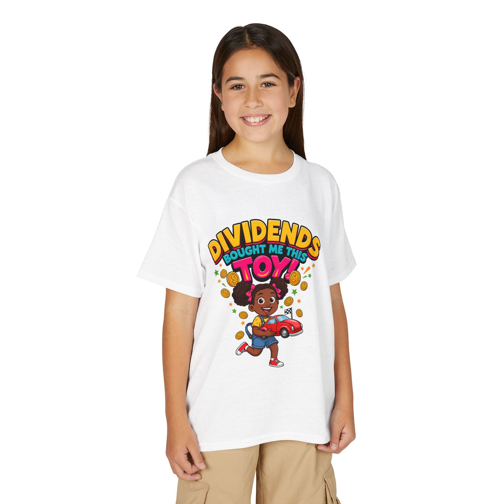 DIVIDENDS BOUGHT ME THIS TOY. Girls' Youth Tee | Funny Finance Kids Clothing