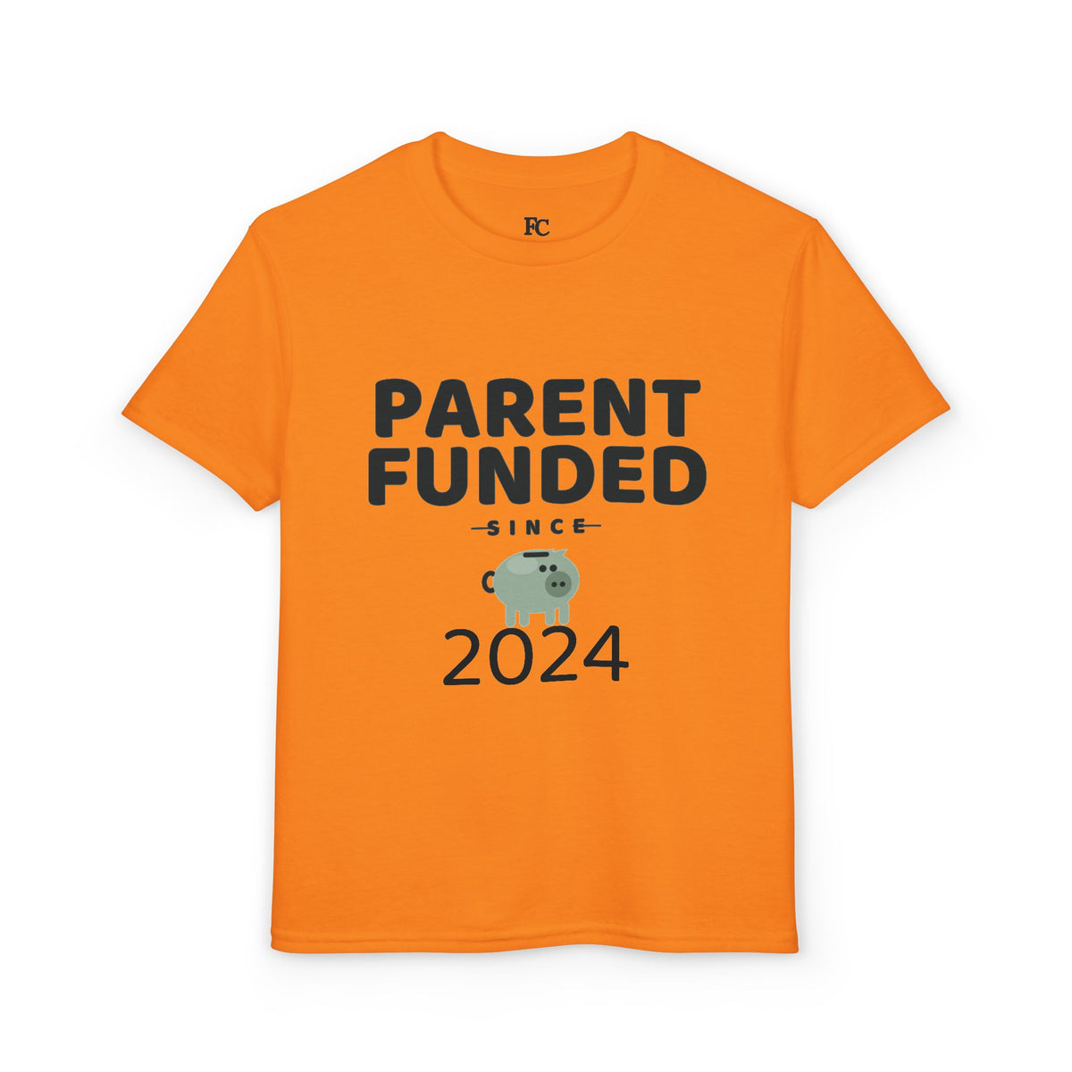 PARENT FUNDED SINCE [YEAR]. Youth Tee | Personalized Funny Finance Kids Shirt