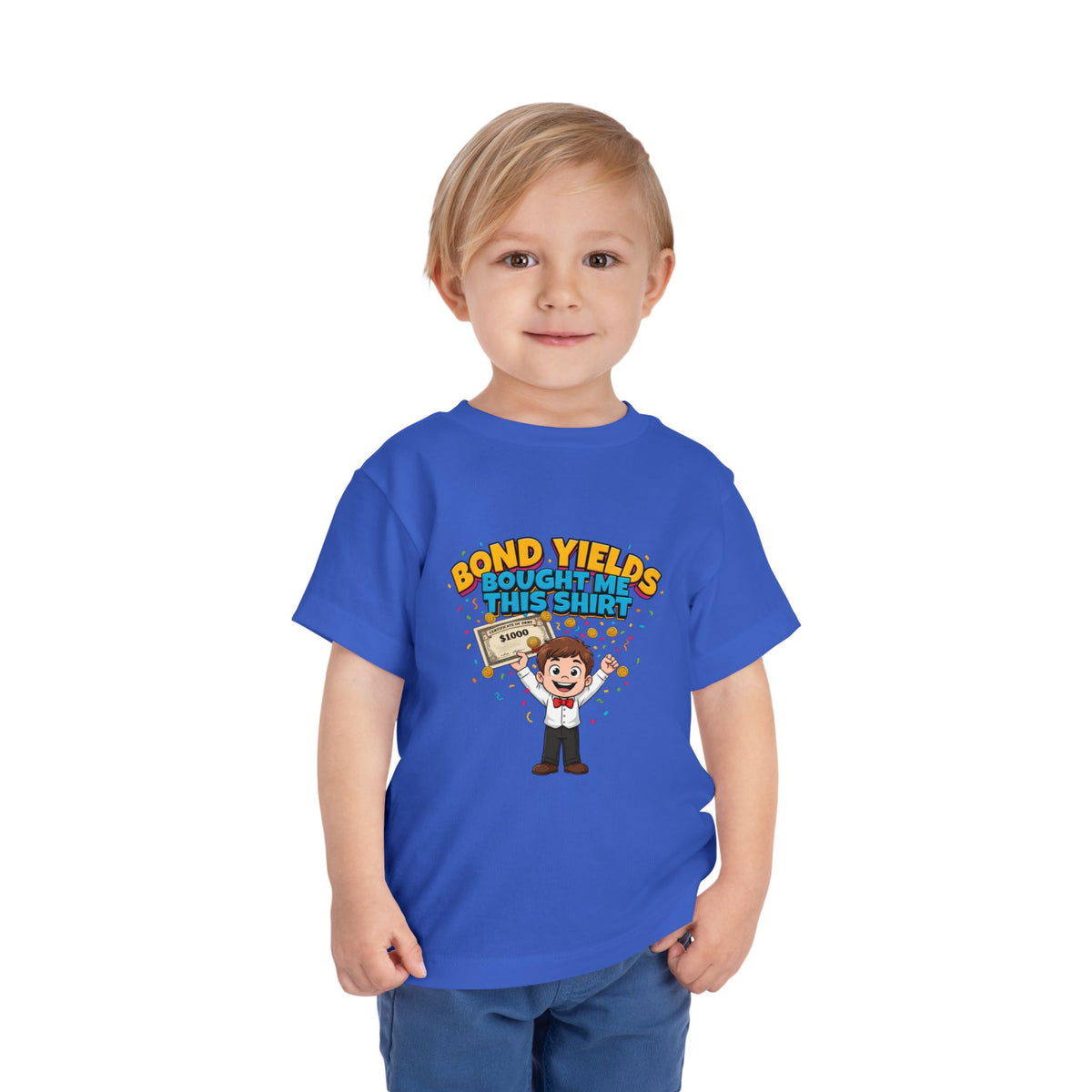BOND YIELDS BOUGHT ME THIS SHIRT. Boys' Toddler Tee | Funny Finance Kids Clothing