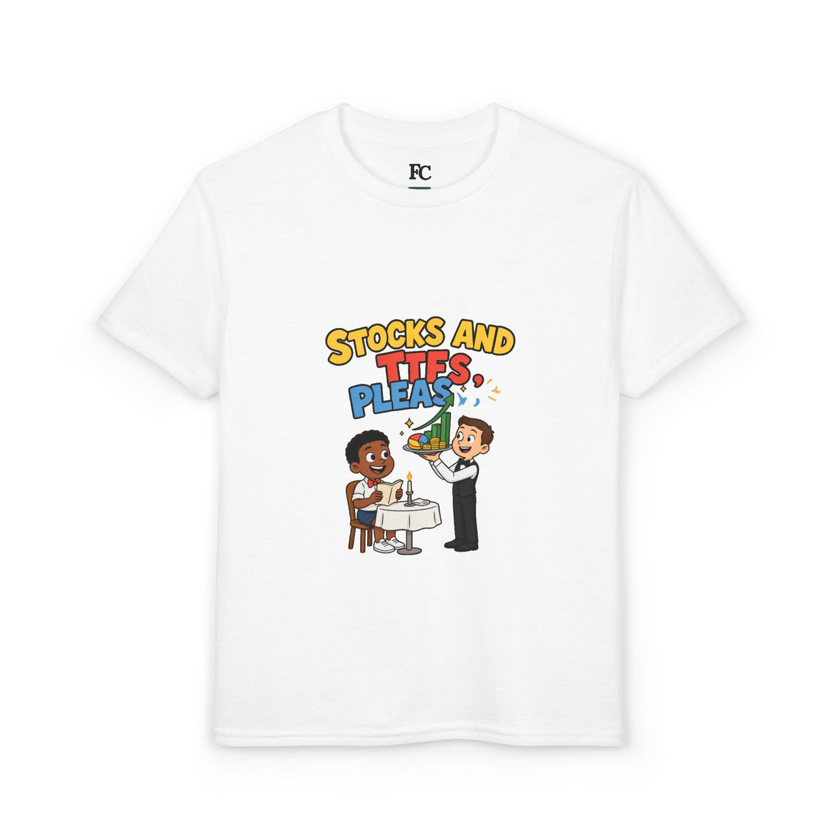 STOCKS AND ETFS, PLEASE. Boys' Youth Tee | Funny Finance Kids Clothing