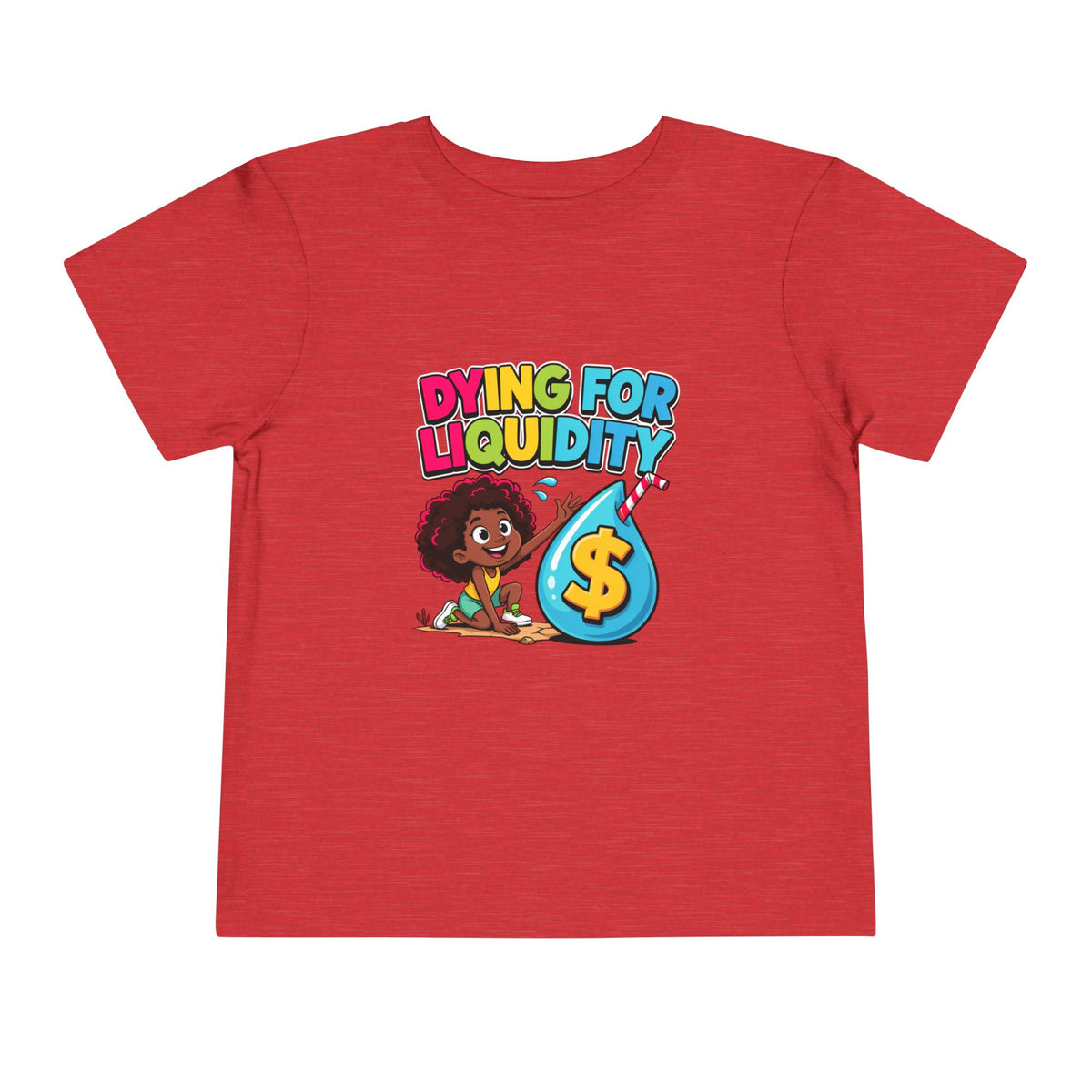 K-SHAPED ECONOMY? I'M STILL ON COLORS AND SHAPES. Girls' Toddler Tee | Funny Finance Kids Clothing