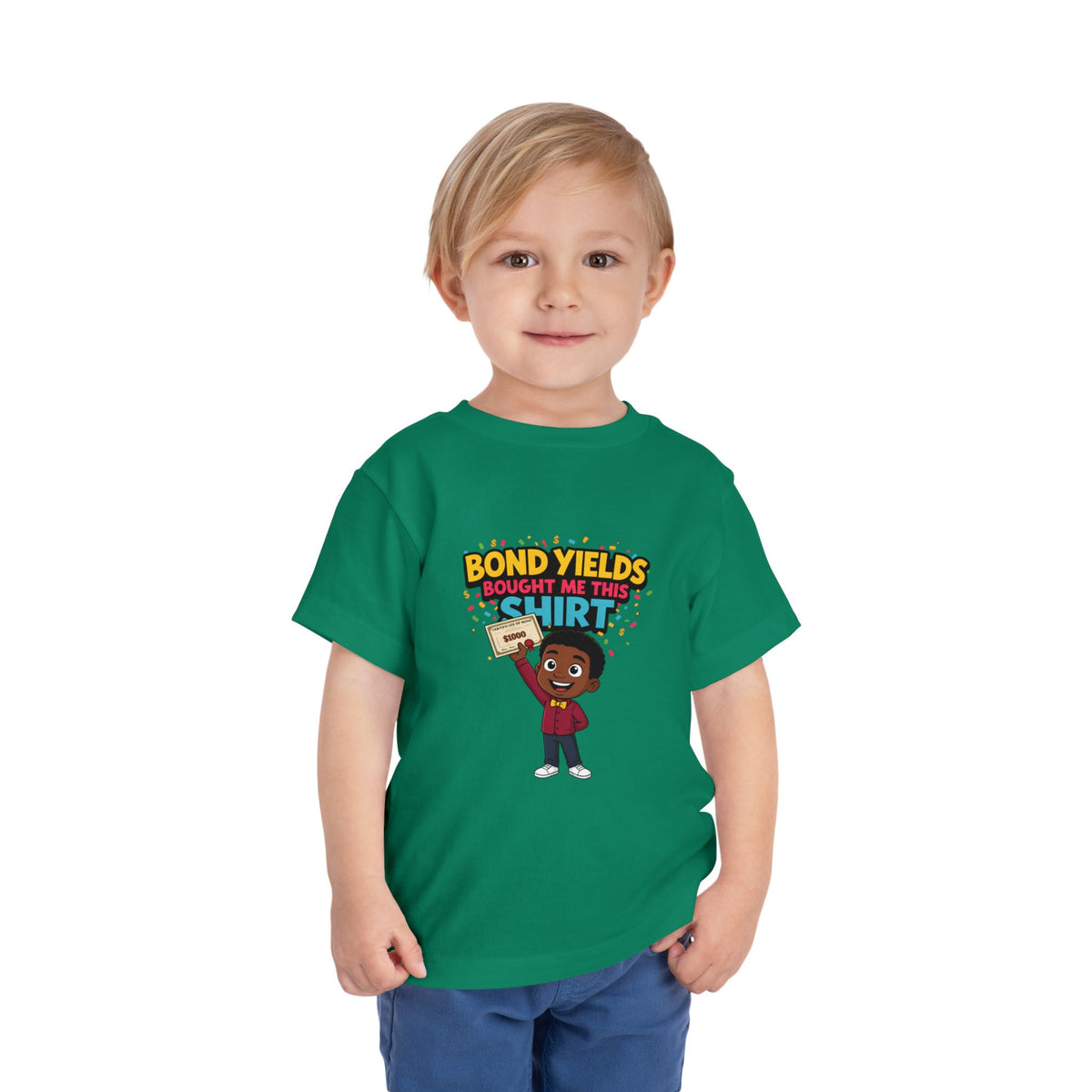 BOND YIELDS BOUGHT ME THIS SHIRT. Boys' Toddler Tee | Funny Finance Kids Clothing