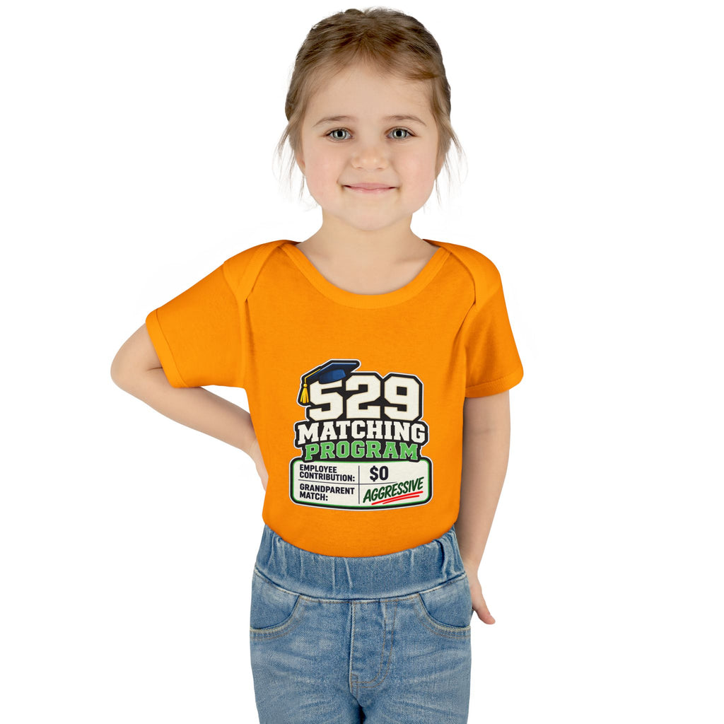 529 Matching Program: Grandparents Baby Bodysuit | Funny Finance Kids Clothing