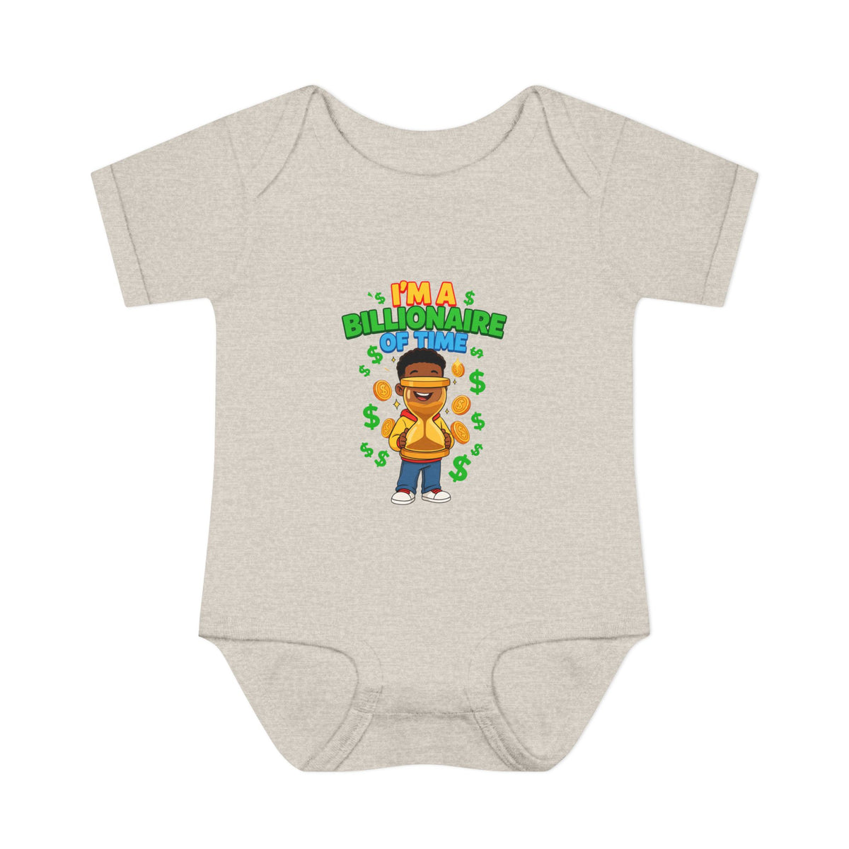 I'M A BILLIONAIRE OF TIME. Girls' Baby Bodysuit | Funny Finance Kids Clothing