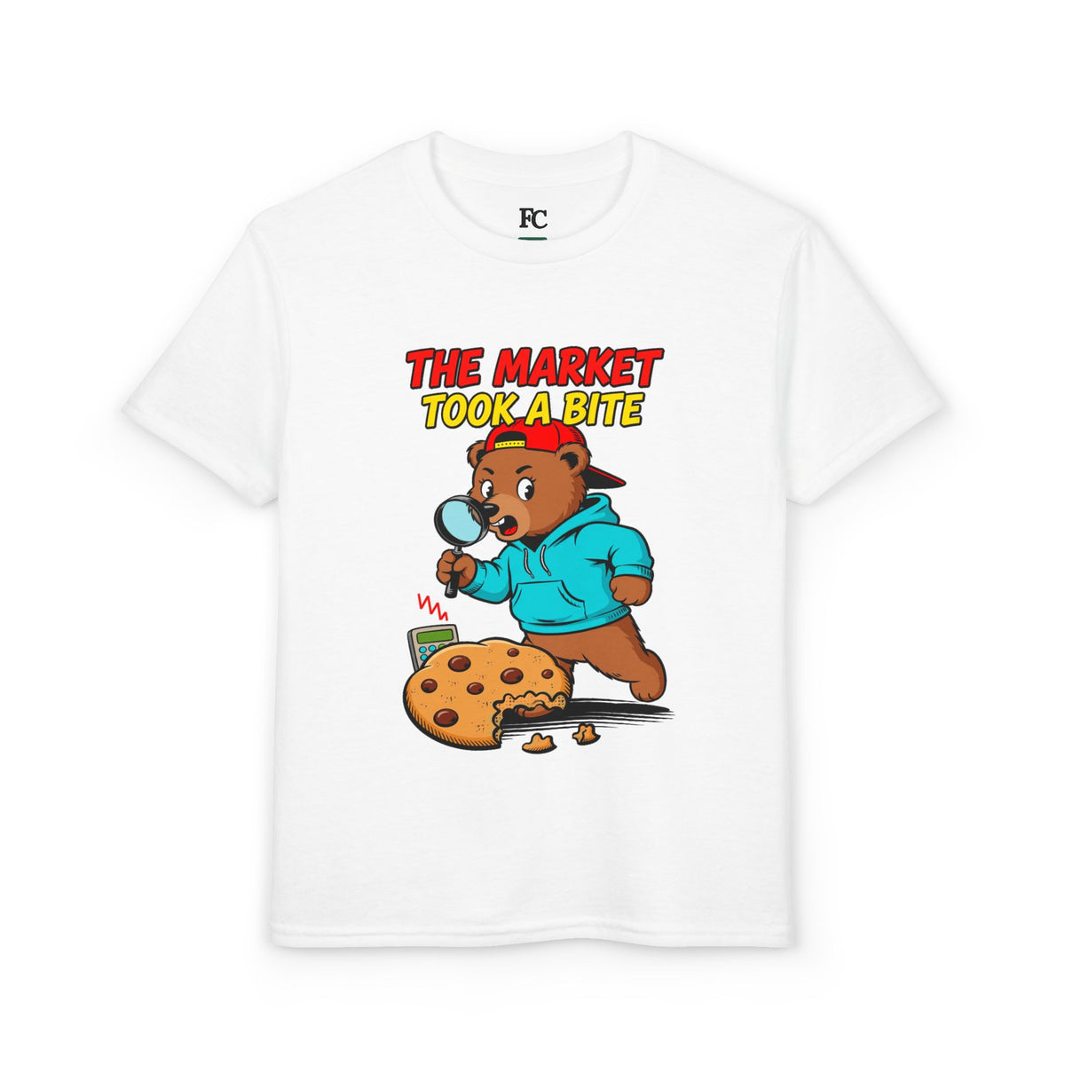 THE MARKET TOOK A BITE. Youth Tee | Funny Finance Kids Clothing