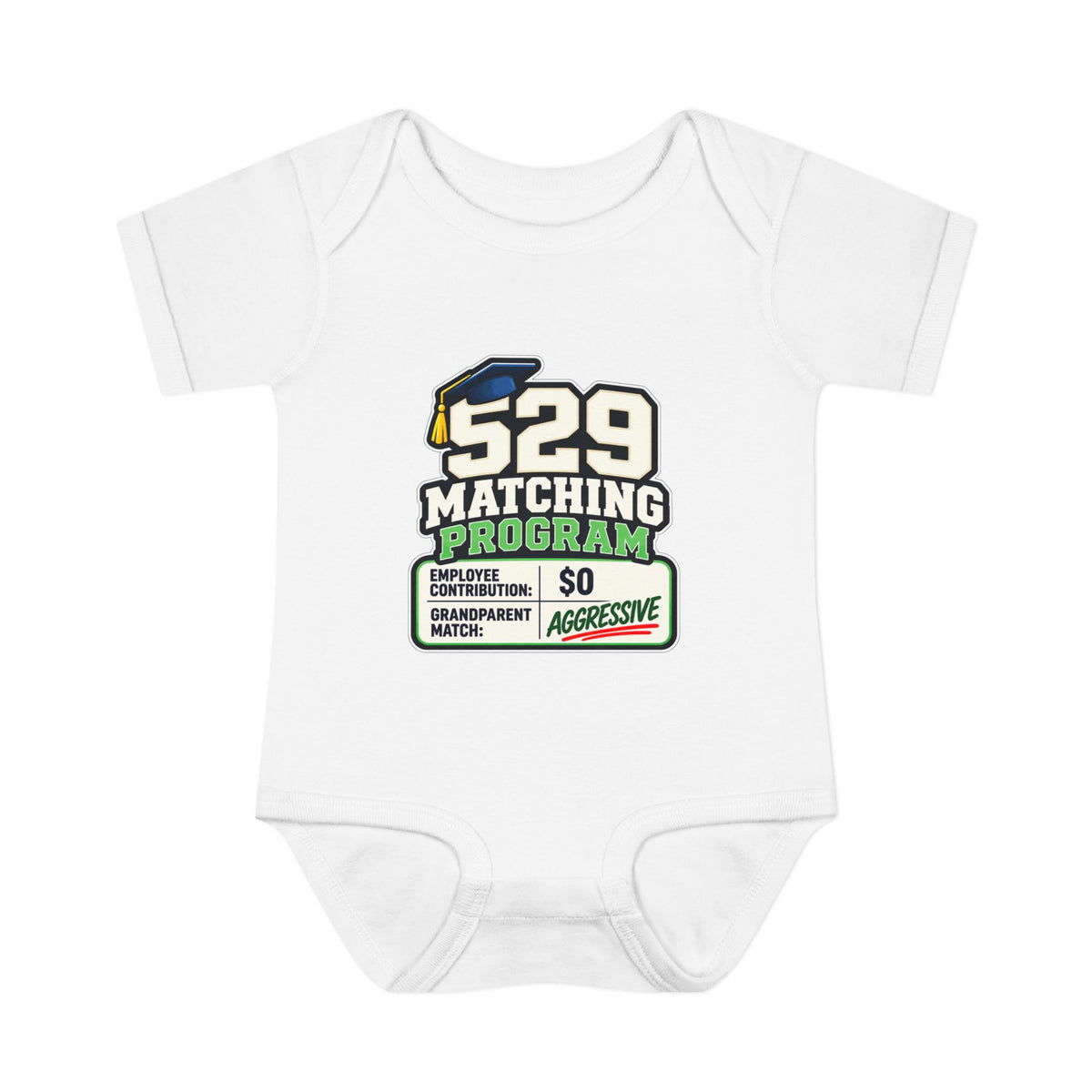 529 Matching Program: Grandparents Baby Bodysuit | Funny Finance Kids Clothing
