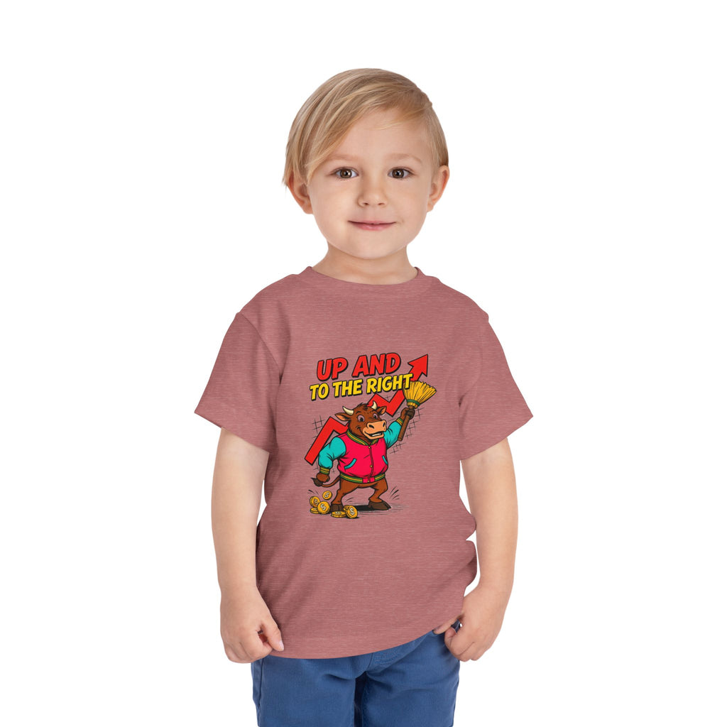 UP AND TO THE RIGHT. Toddler Tee | Funny Finance Kids Clothing