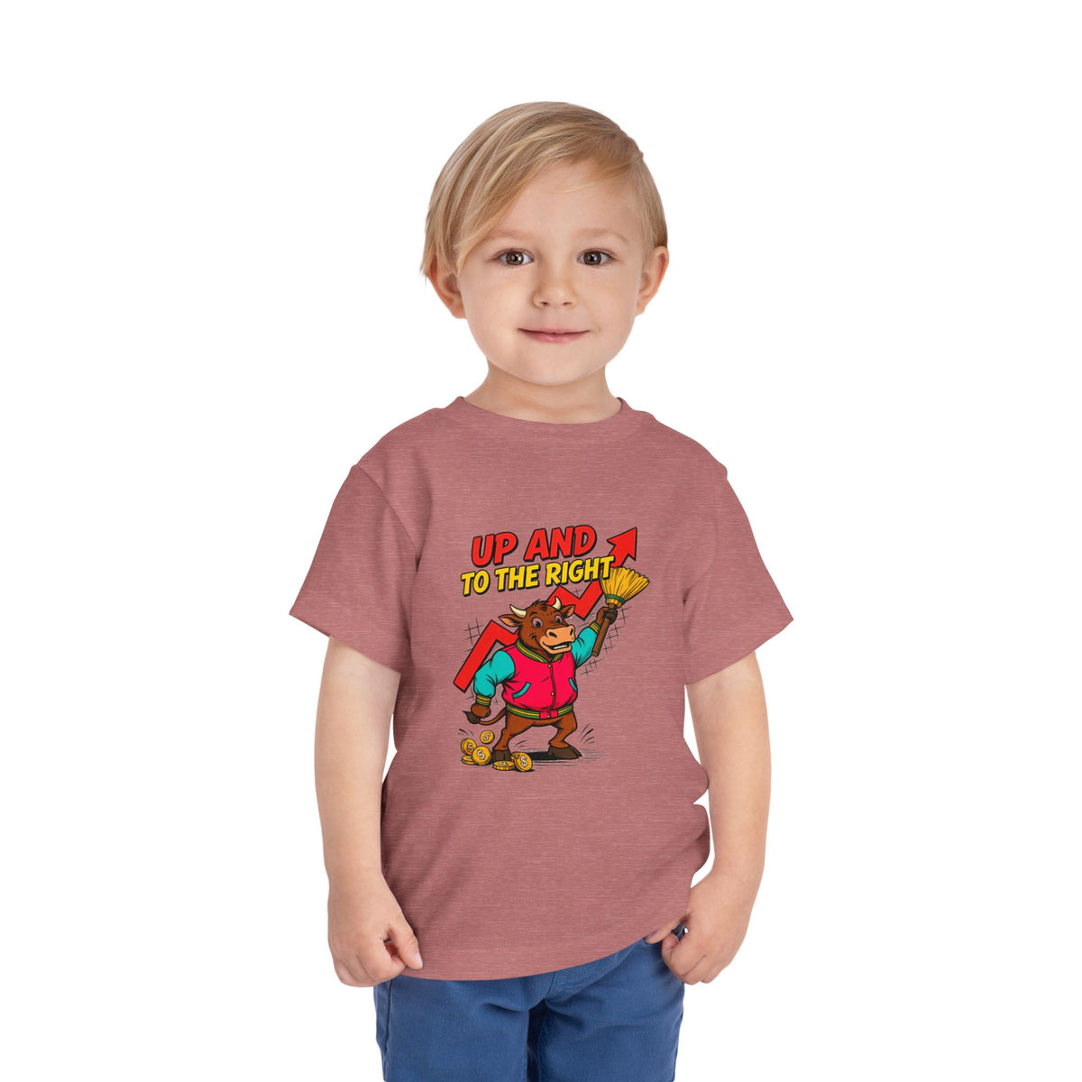 UP AND TO THE RIGHT. Toddler Tee | Funny Finance Kids Clothing