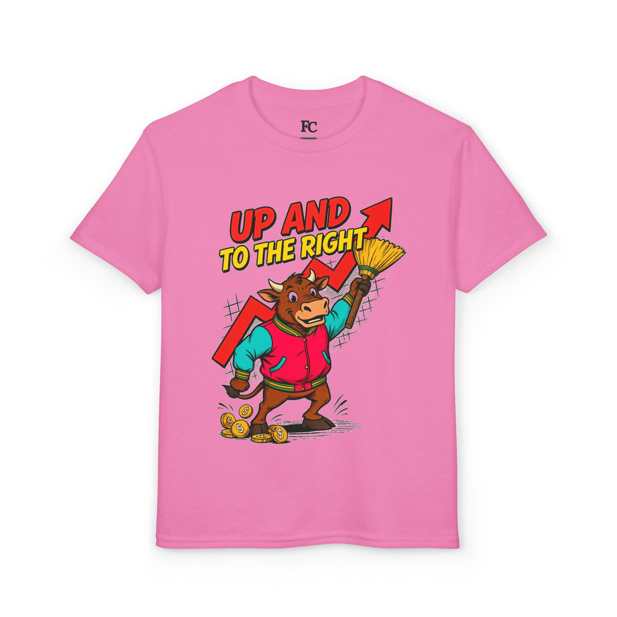 UP AND TO THE RIGHT. Youth Tee | Funny Finance Kids Clothing