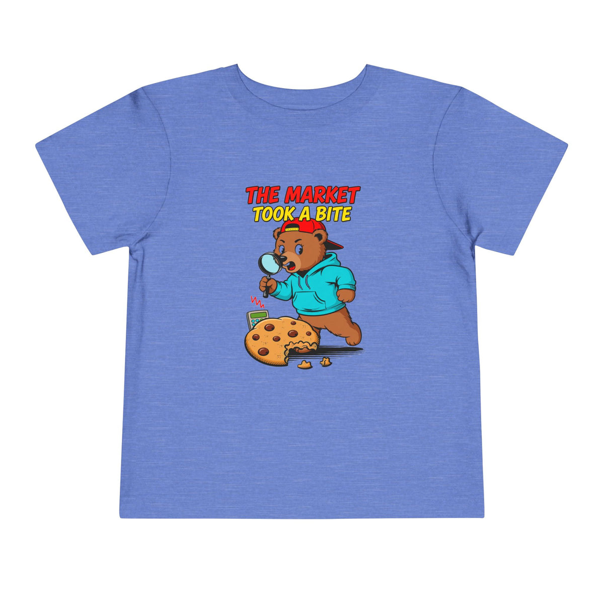 THE MARKET TOOK A BITE. Toddler Tee | Funny Finance Kids Clothing