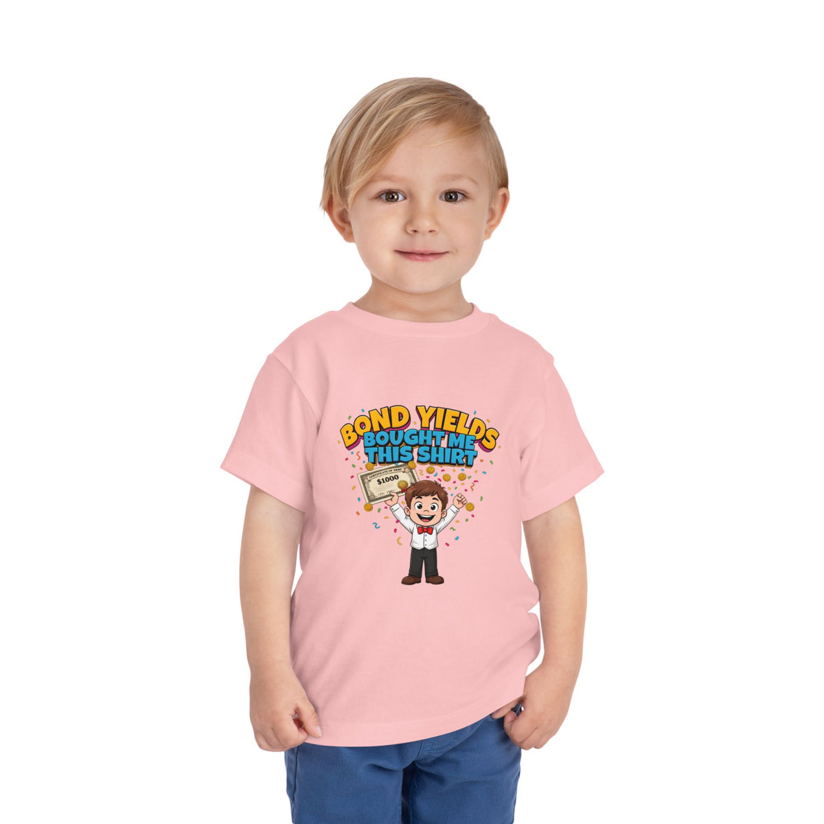 BOND YIELDS BOUGHT ME THIS SHIRT. Boys' Toddler Tee | Funny Finance Kids Clothing