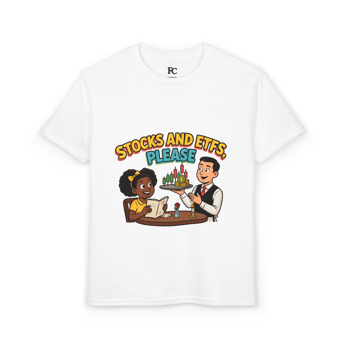 STOCKS AND ETFS, PLEASE. Girls' Youth Tee | Funny Finance Kids Clothing