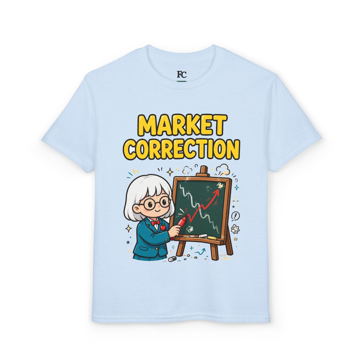 MARKET CORRECTION. Girls' Youth Tee | Funny Finance Kids Clothing