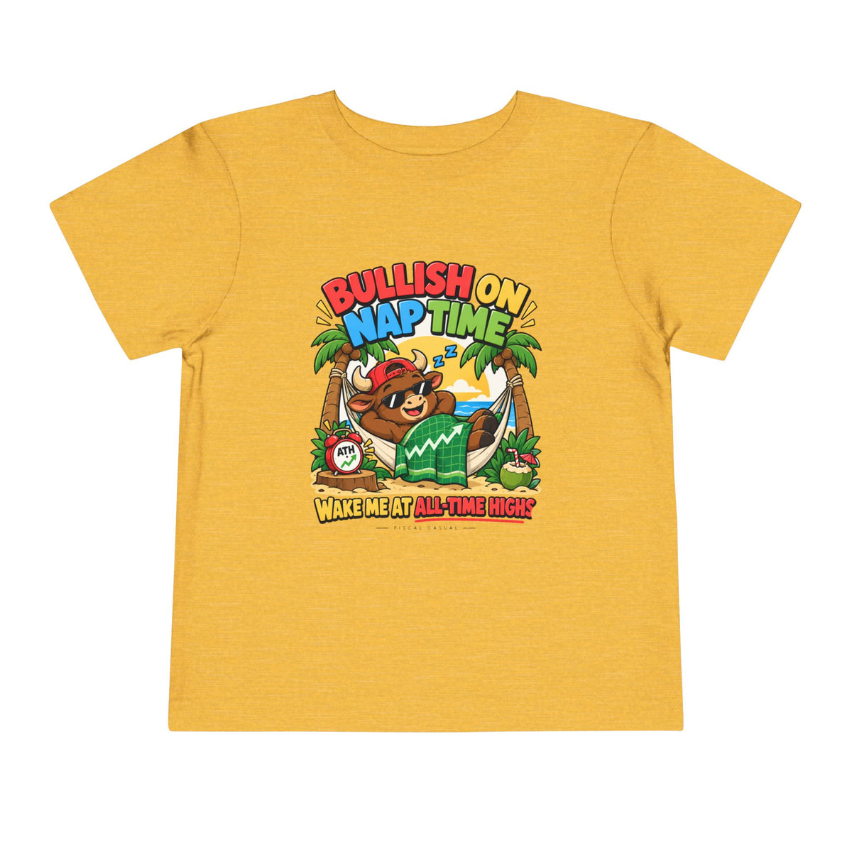 BULL NAP TIME. Toddler Tee | Funny Finance Kids Clothing