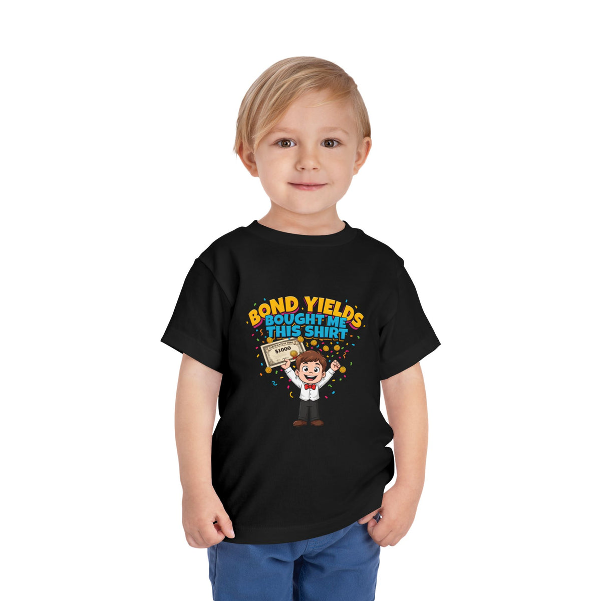 BOND YIELDS BOUGHT ME THIS SHIRT. Boys' Toddler Tee | Funny Finance Kids Clothing
