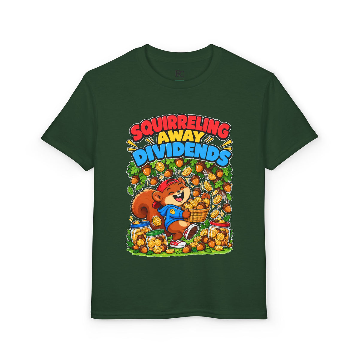 SQUIRRELING AWAY DIVIDENDS. Youth Tee | Funny Finance Kids Clothing