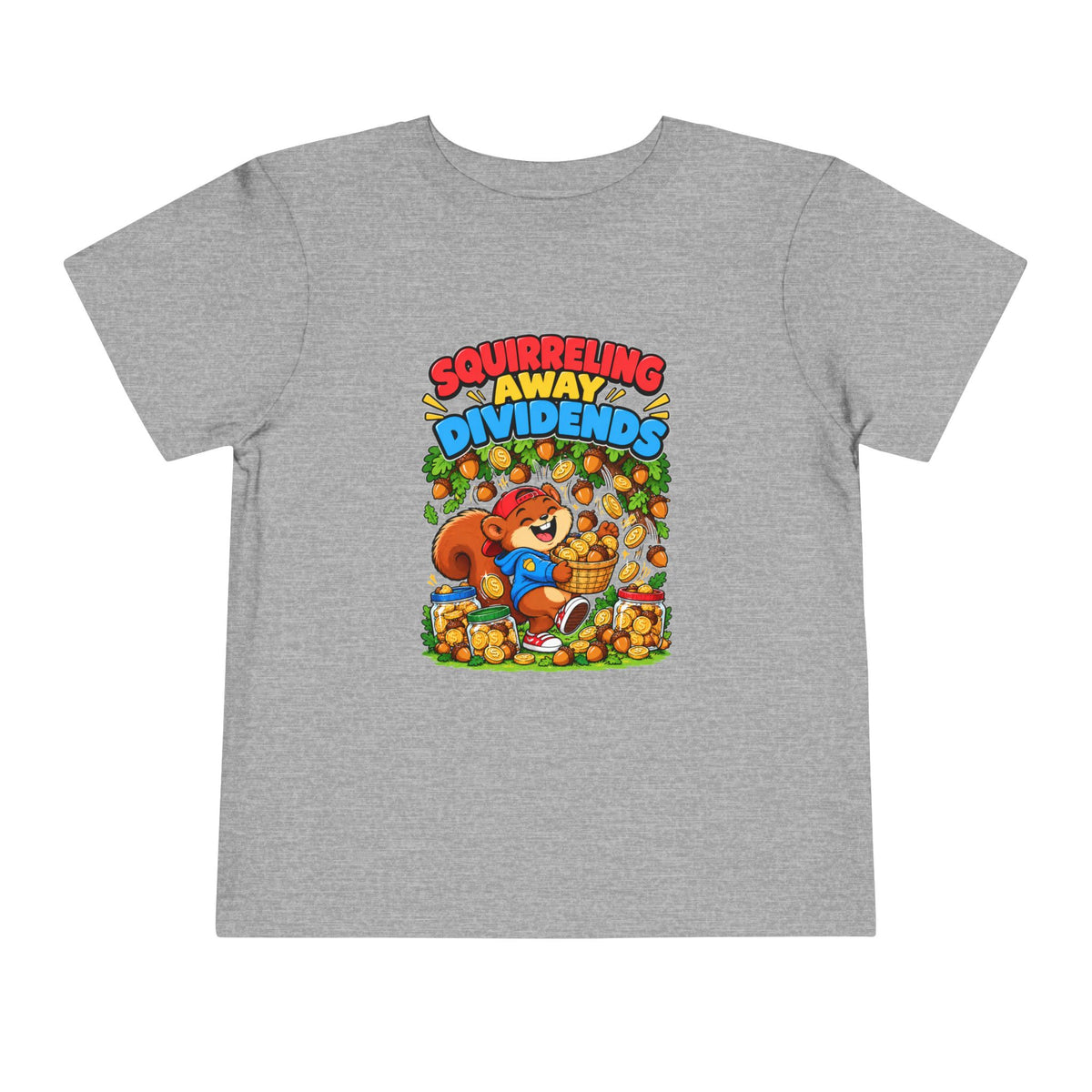SQUIRRELING AWAY DIVIDENDS. Toddler Tee | Funny Finance Kids Clothing