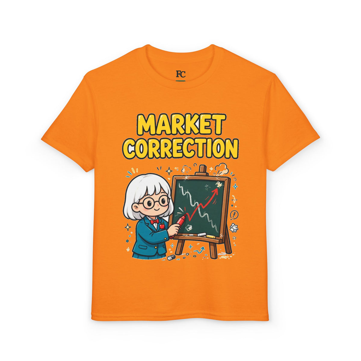 MARKET CORRECTION. Girls' Youth Tee | Funny Finance Kids Clothing