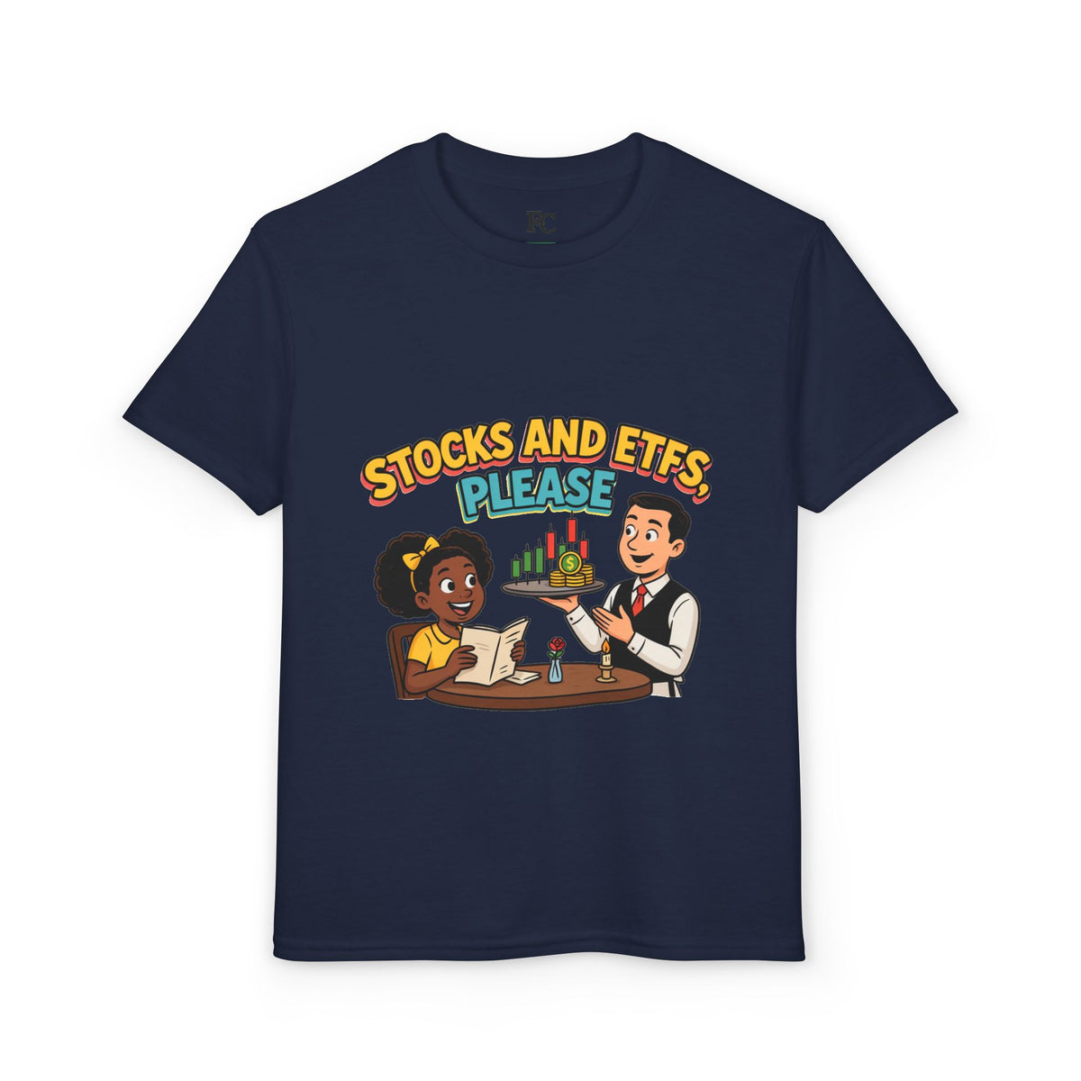STOCKS AND ETFS, PLEASE. Girls' Youth Tee | Funny Finance Kids Clothing