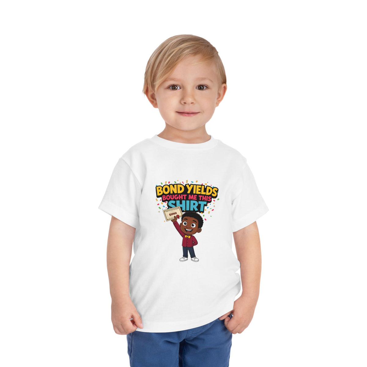 BOND YIELDS BOUGHT ME THIS SHIRT. Boys' Toddler Tee | Funny Finance Kids Clothing