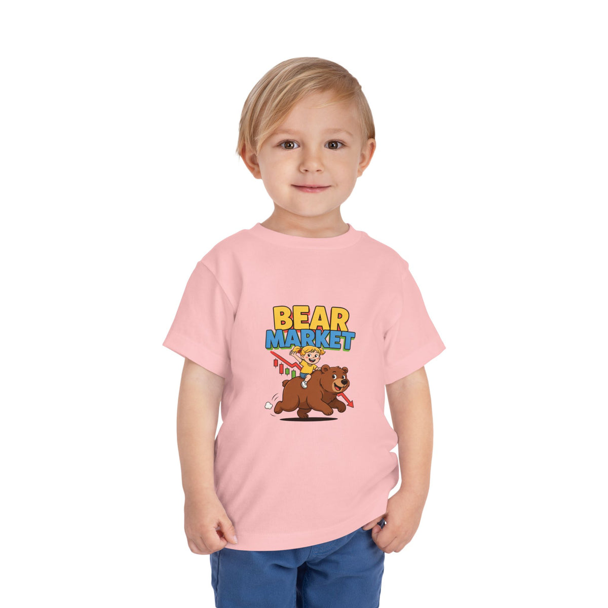 BEAR MARKET. Girls' Toddler Tee | Funny Finance Kids Clothing