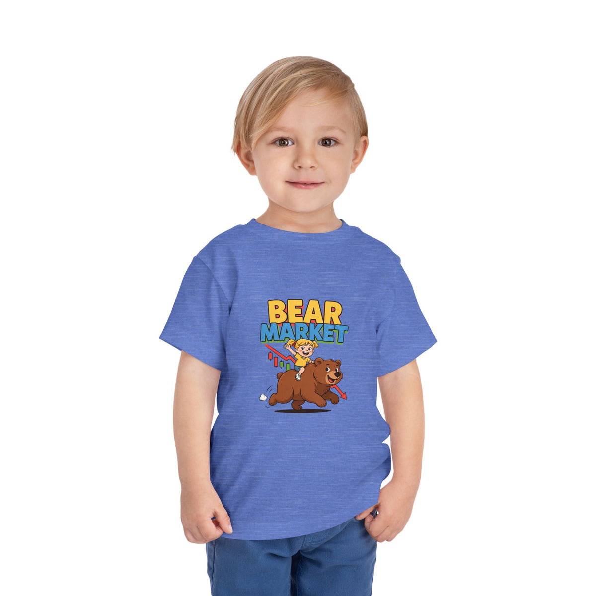 BEAR MARKET. Girls' Toddler Tee | Funny Finance Kids Clothing