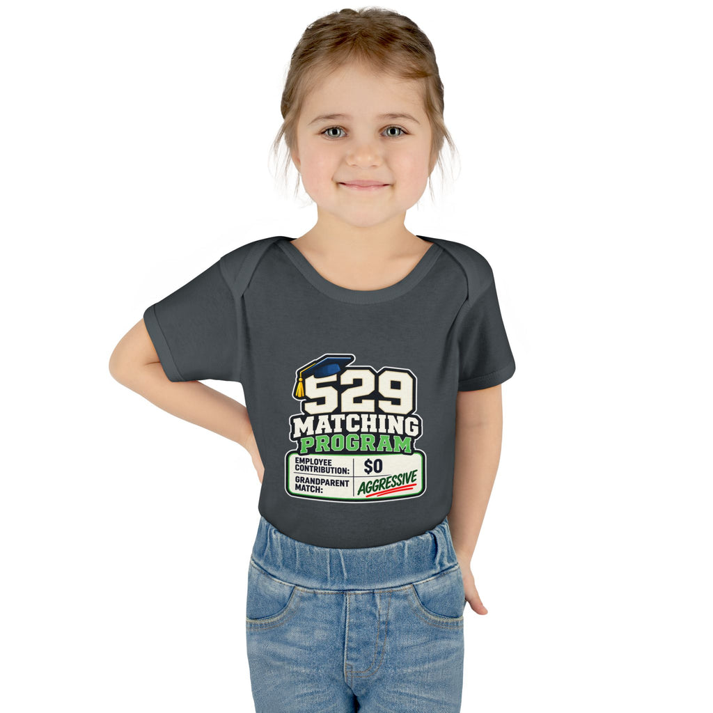529 Matching Program: Grandparents Baby Bodysuit | Funny Finance Kids Clothing