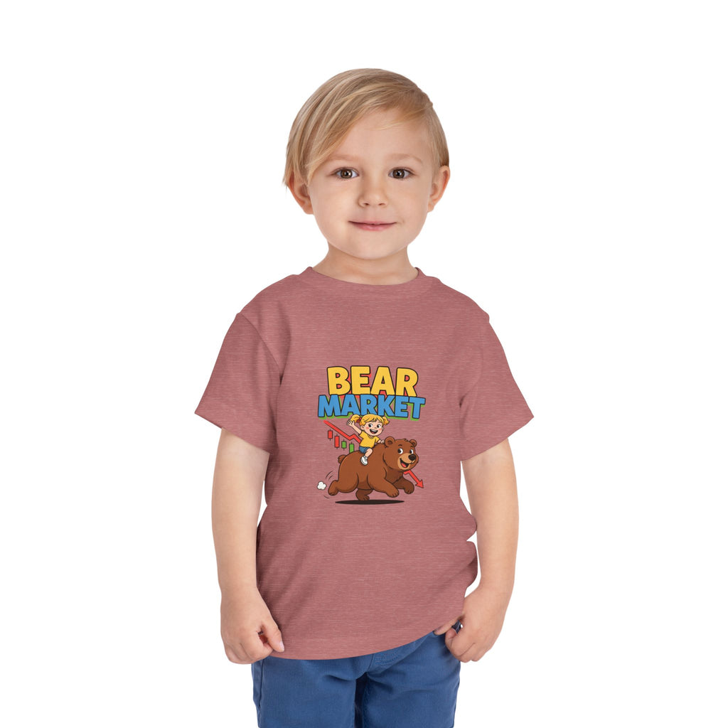 BEAR MARKET. Girls' Toddler Tee | Funny Finance Kids Clothing