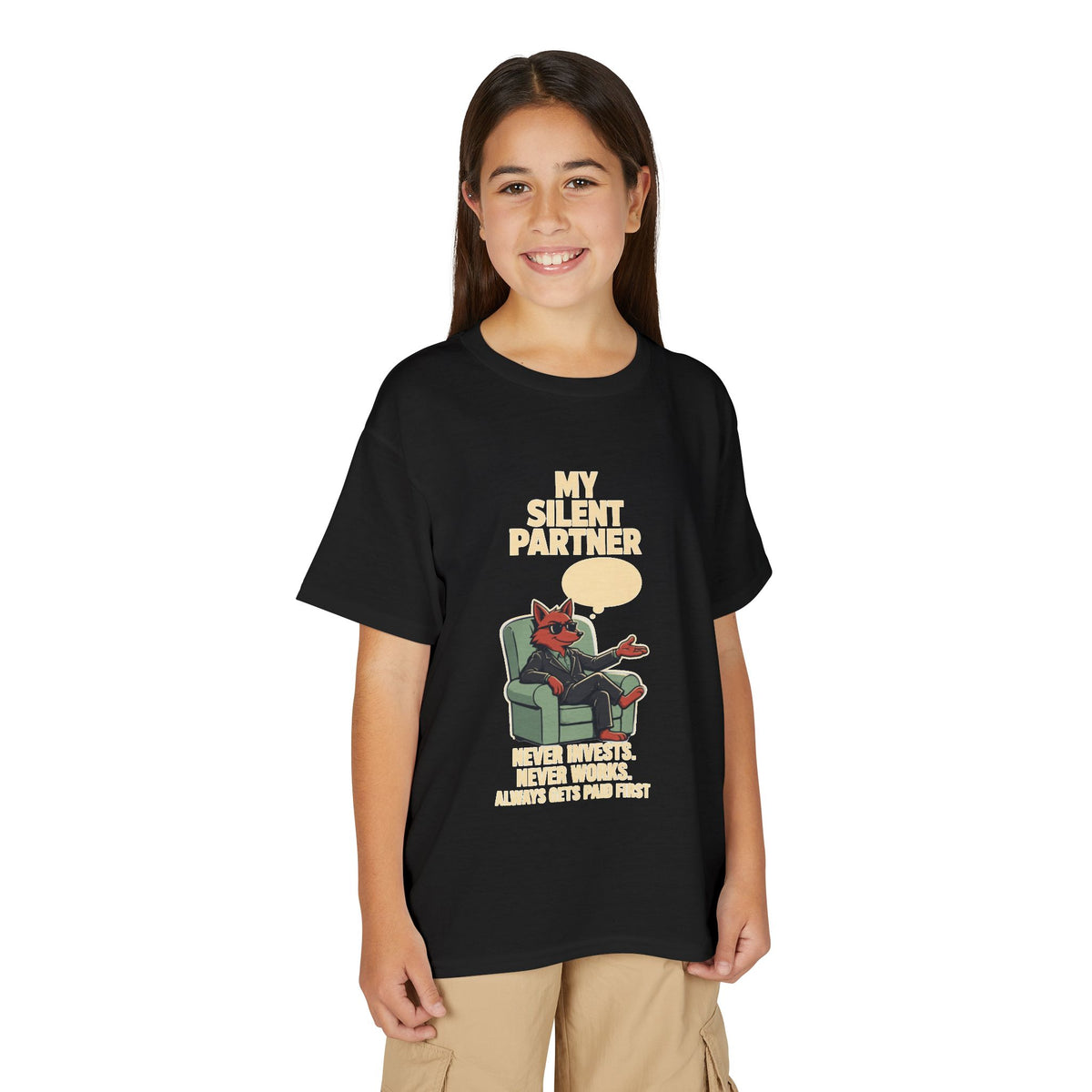 MY SILENT PARTNER. Youth Tee | Funny Finance Kids Shirt