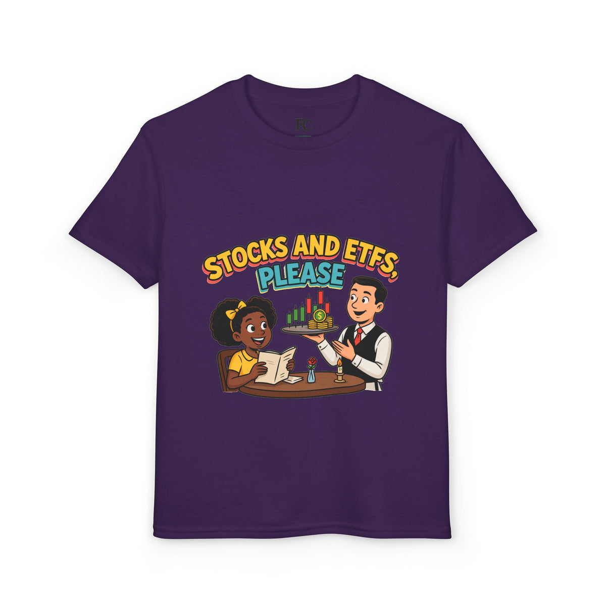 STOCKS AND ETFS, PLEASE. Girls' Youth Tee | Funny Finance Kids Clothing