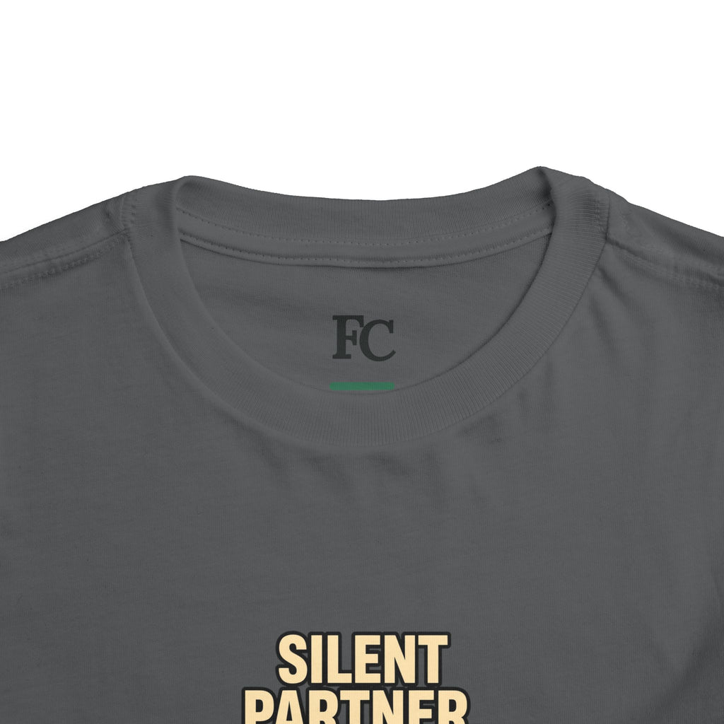 SILENT PARTNER. Toddler Tee | Funny Finance Kids Shirt
