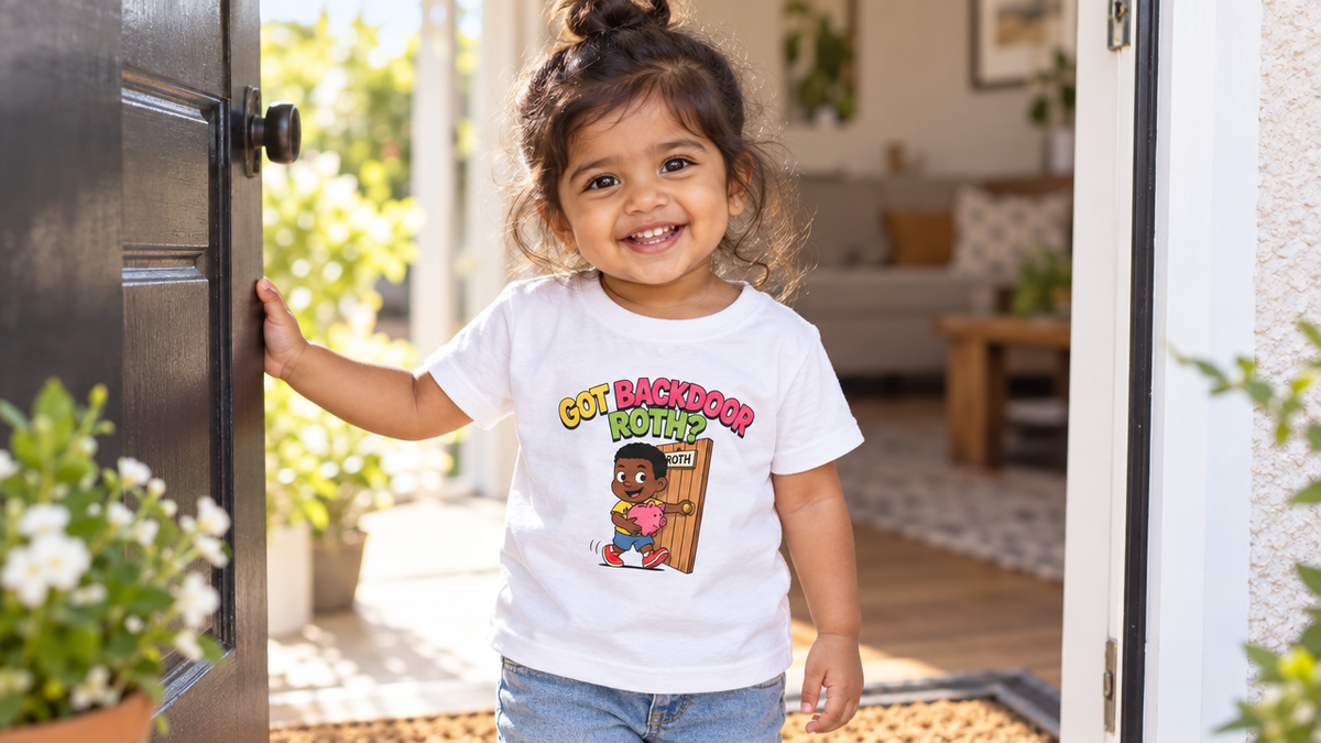 GOT BACKDOOR ROTH?. Girls' Toddler Tee | Funny Finance Kids Clothing